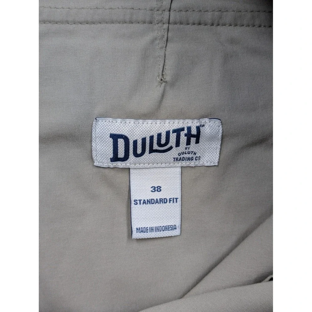 Duluth Trading Co Shorts Mens 38 Beige Flex Dry On-The-Fly Chino 11 Inseam
